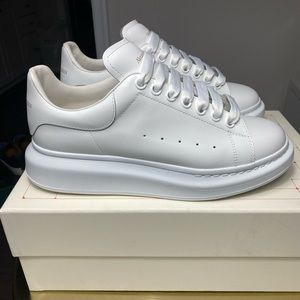 Alexander McQueen All White Sneakers 41.5